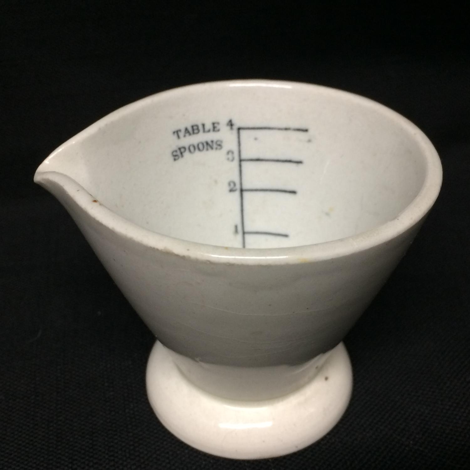 White Earthenware Kitchen Kitchenalia Measuring Cup ~ 19th Century