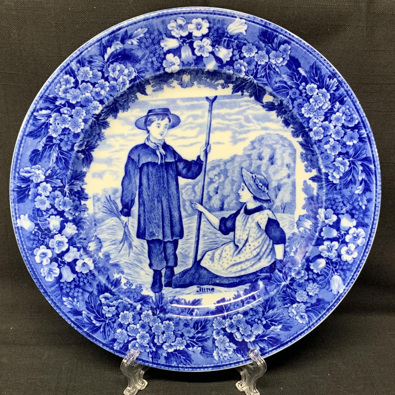 1898 ~ Wedgwood Months Plate ~ JUNE ~ Make Hay