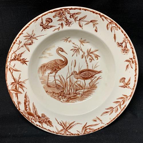 Exotic Birds INDUS Soup Plates x 4 ~ 1885