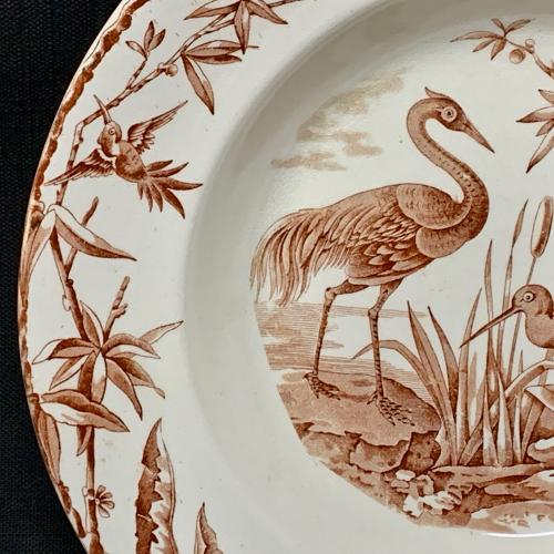 Exotic Birds INDUS Soup Plates x 4 ~ 1885