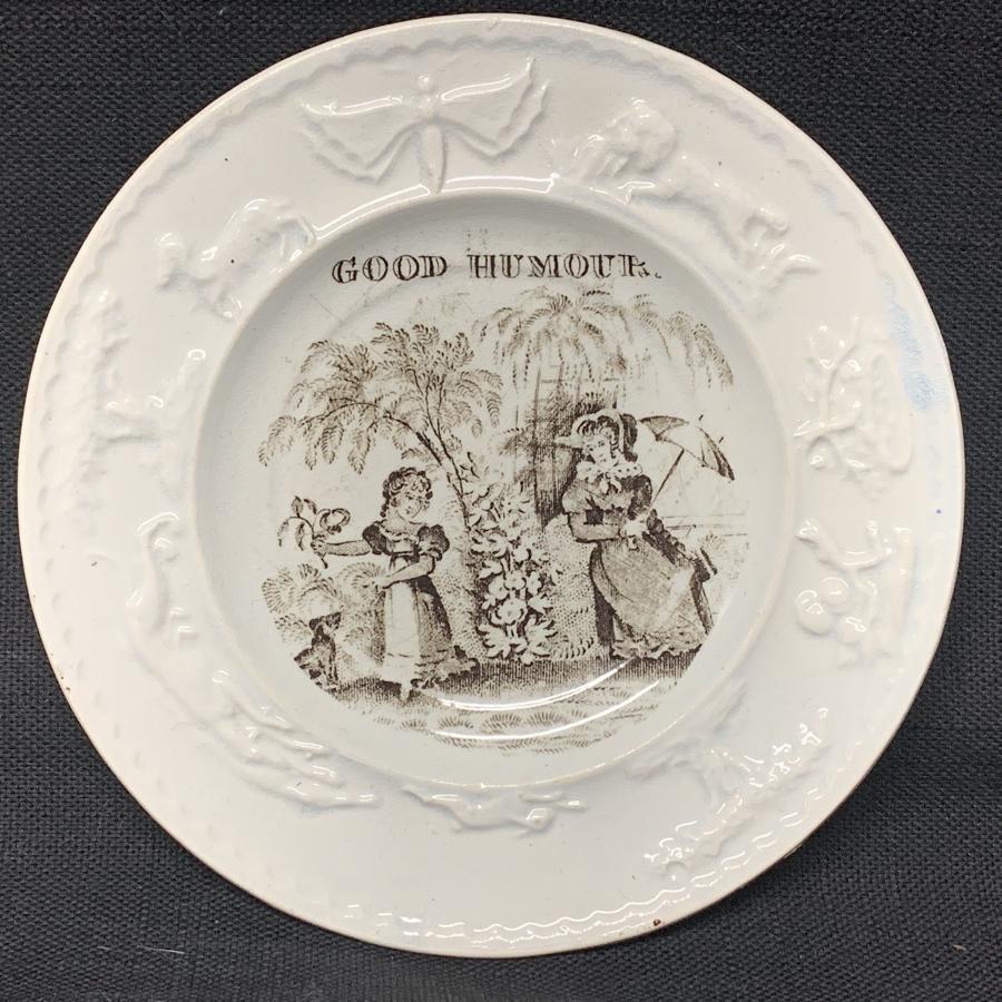 Staffordshire Flowers Never Fade Plate ~ Good Humor 1830