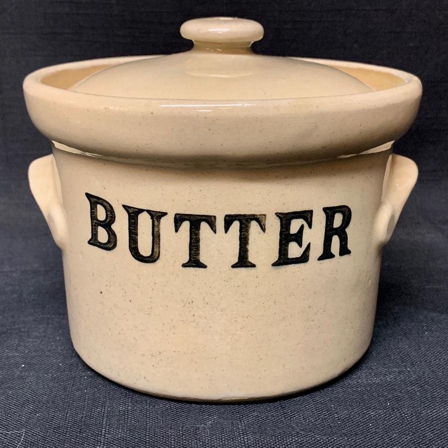 English Stoneware BUTTER Dairy Shop Tub Denby Potteries, England