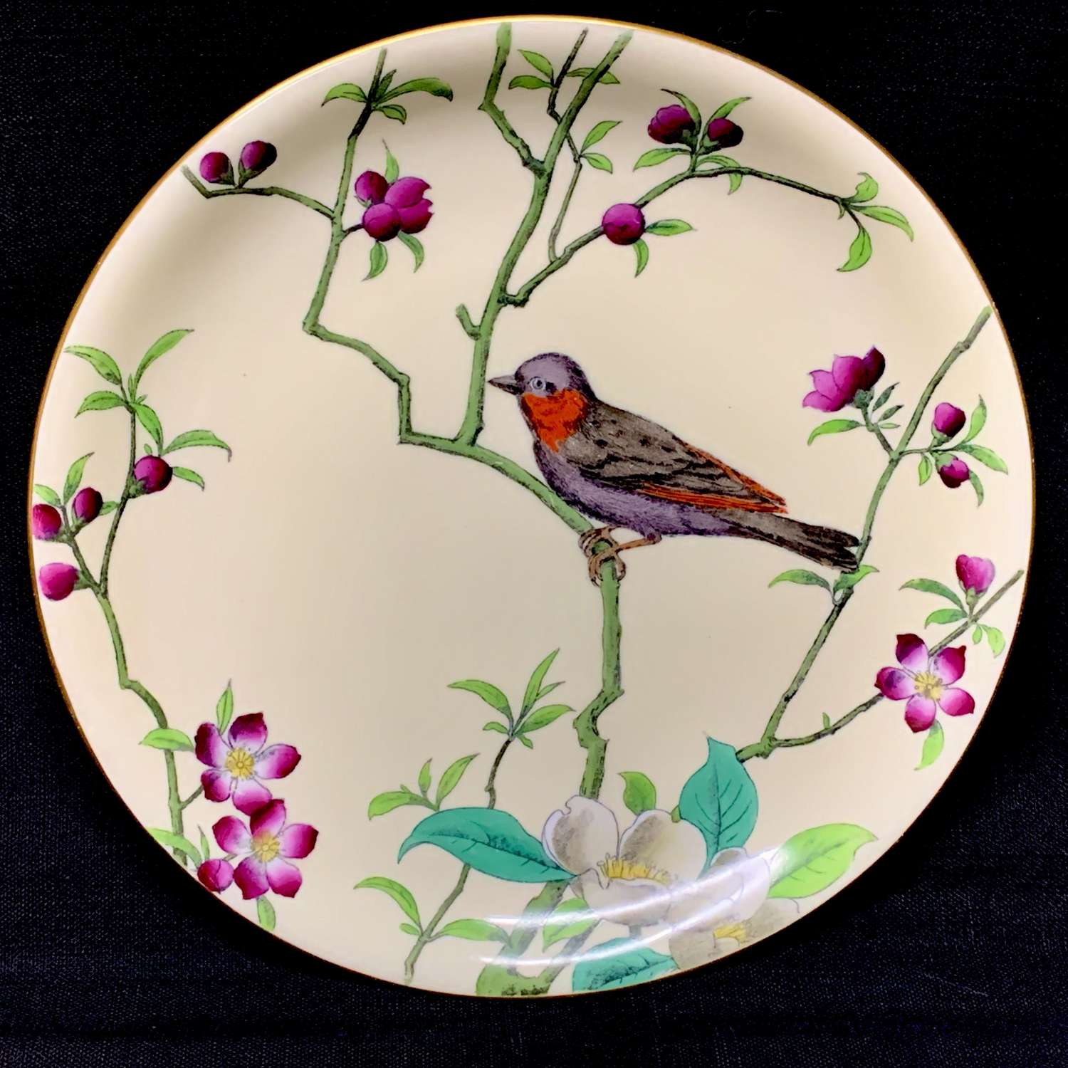 Rare Minton Ornithological Hand Painted Plate ~ ESSEX BIRDS