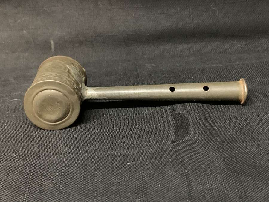 Antique Civil War Era Child's Tin Whistle and Rattle 1860