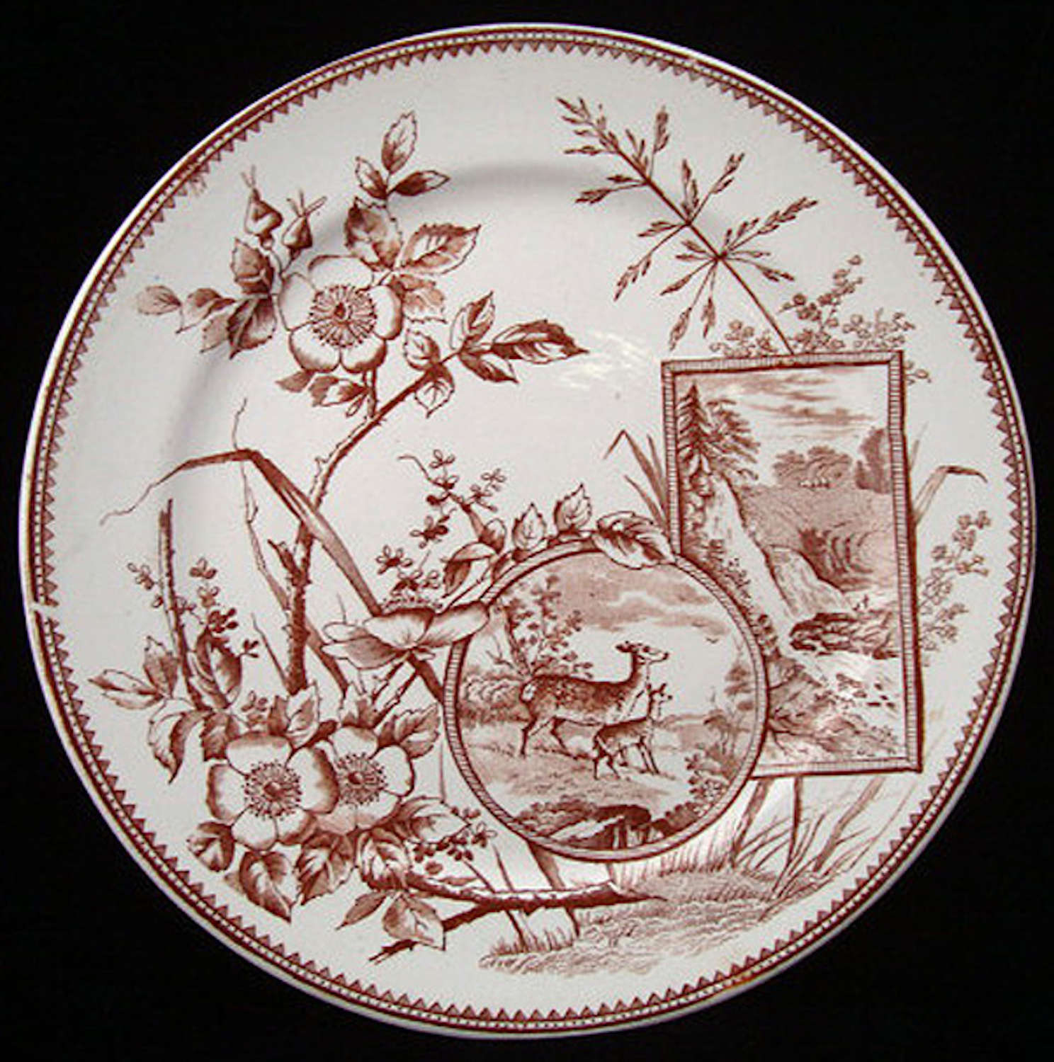 English Victorian Plate ~ DEER 1880