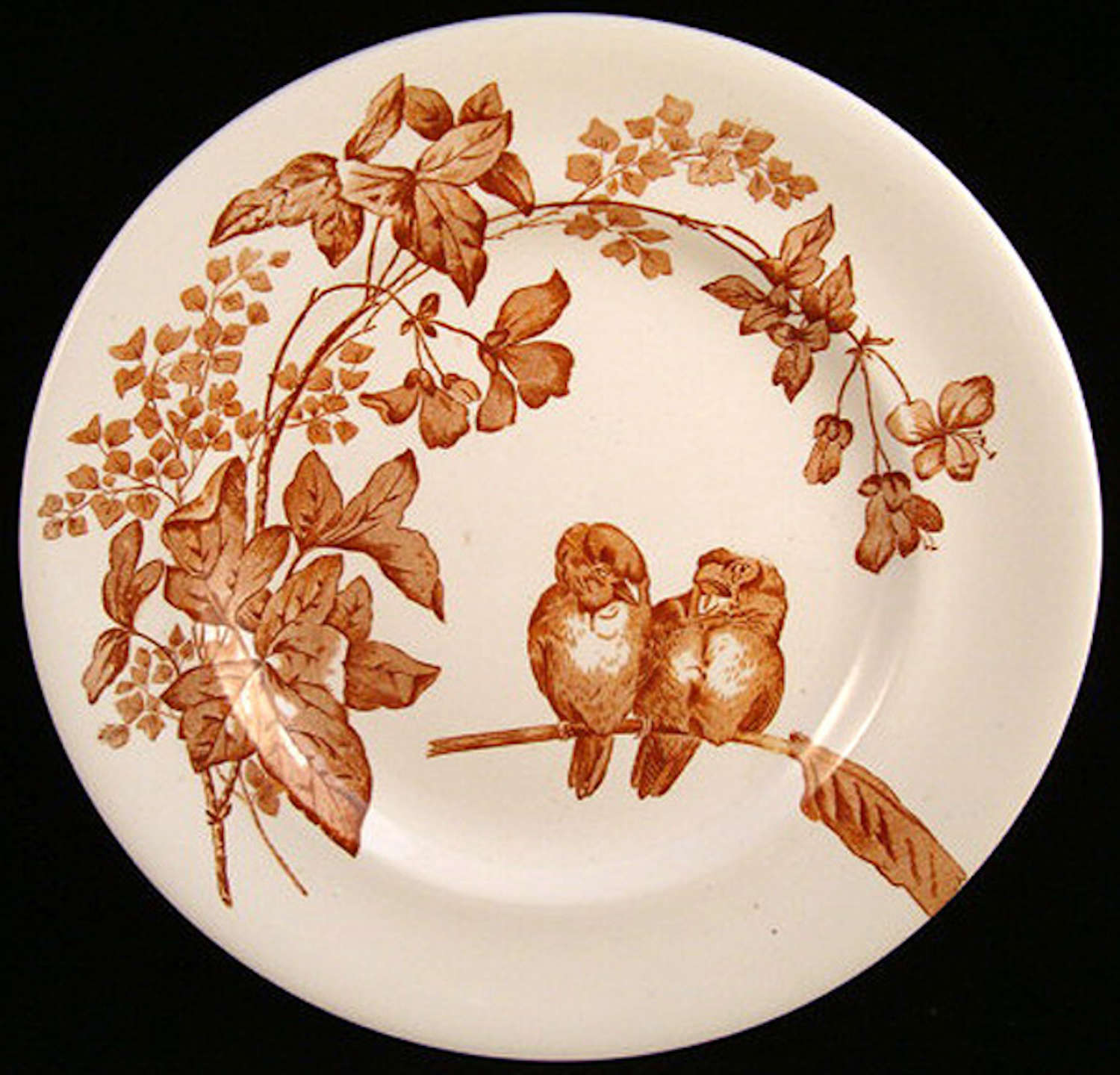 Superb Aesthetic Transfer Plate ~ Lovebirds 1885