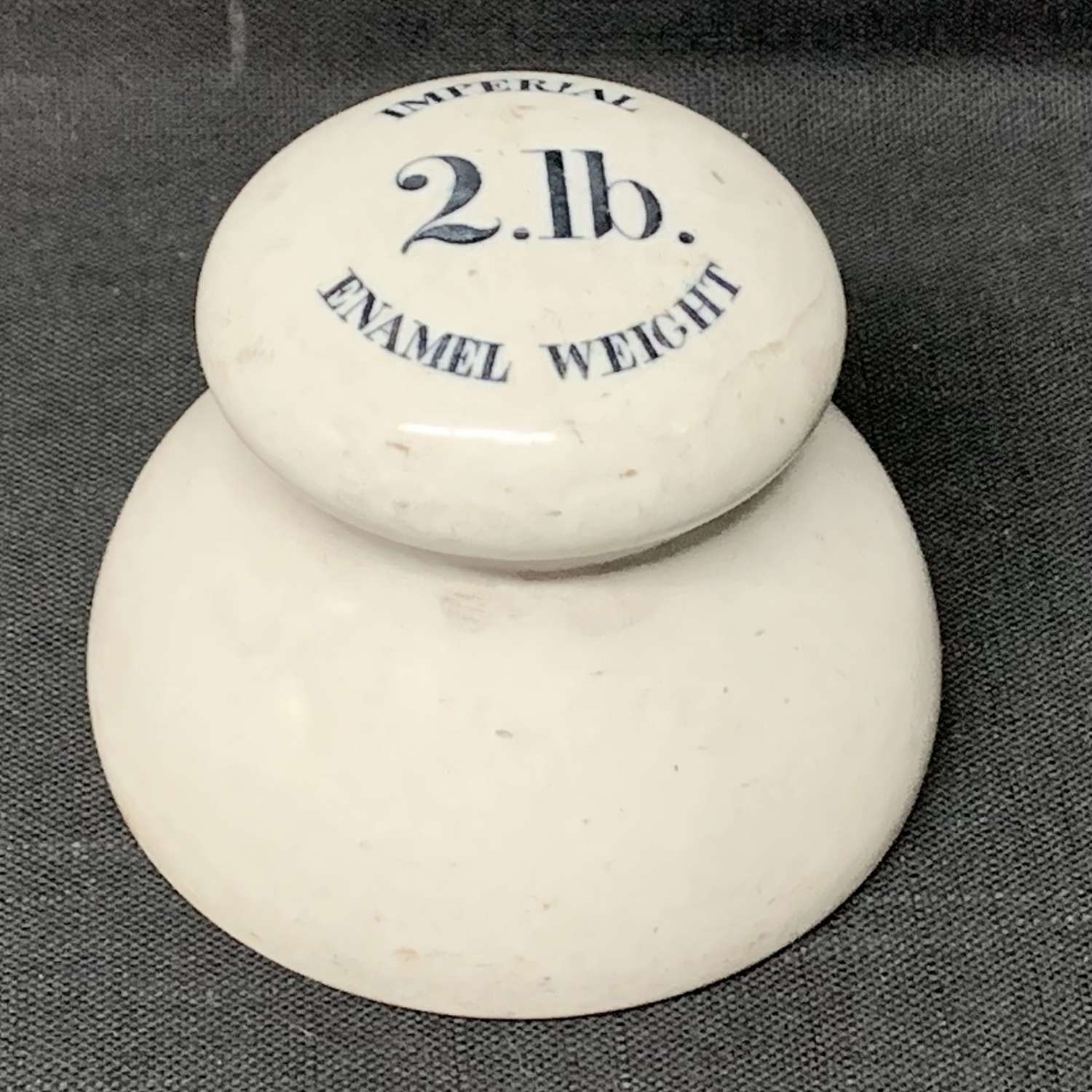 Victorian Ceramic Imperial 2 Pound Scale Weight c1890