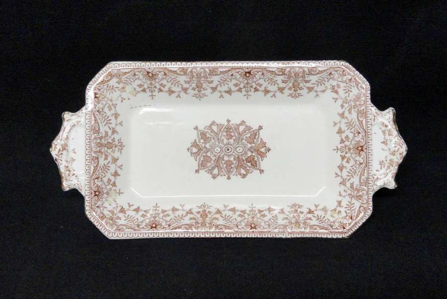 English Victorian Butter or Cheese Serving Tray 1885