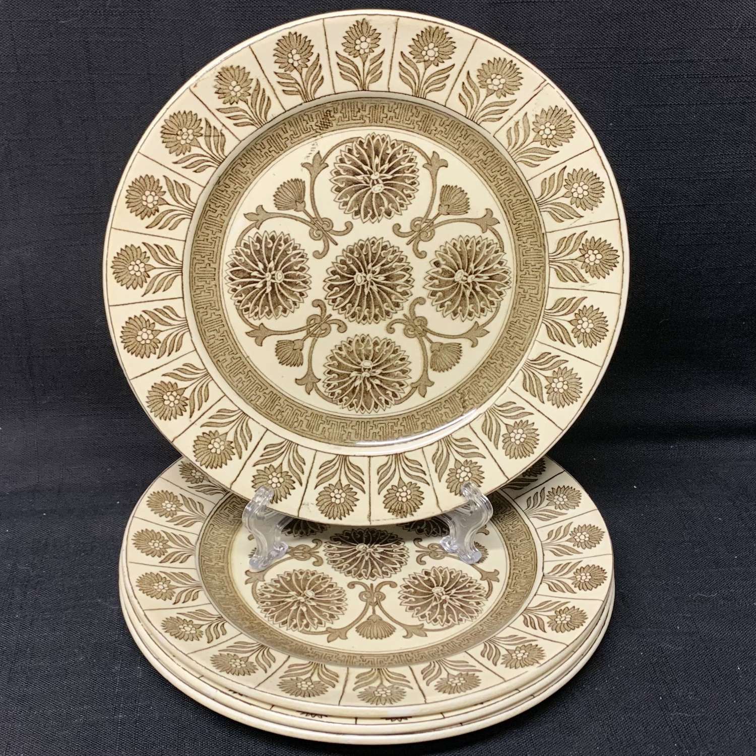 Four Wedgwood Marigold Christopher Dresser Plates ~ MARIGOLD 1879