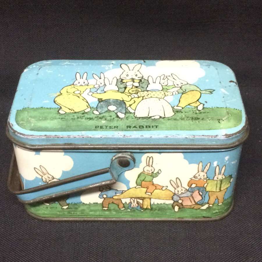 1925 ~ Peter Rabbit Tin Candy Lunch Box