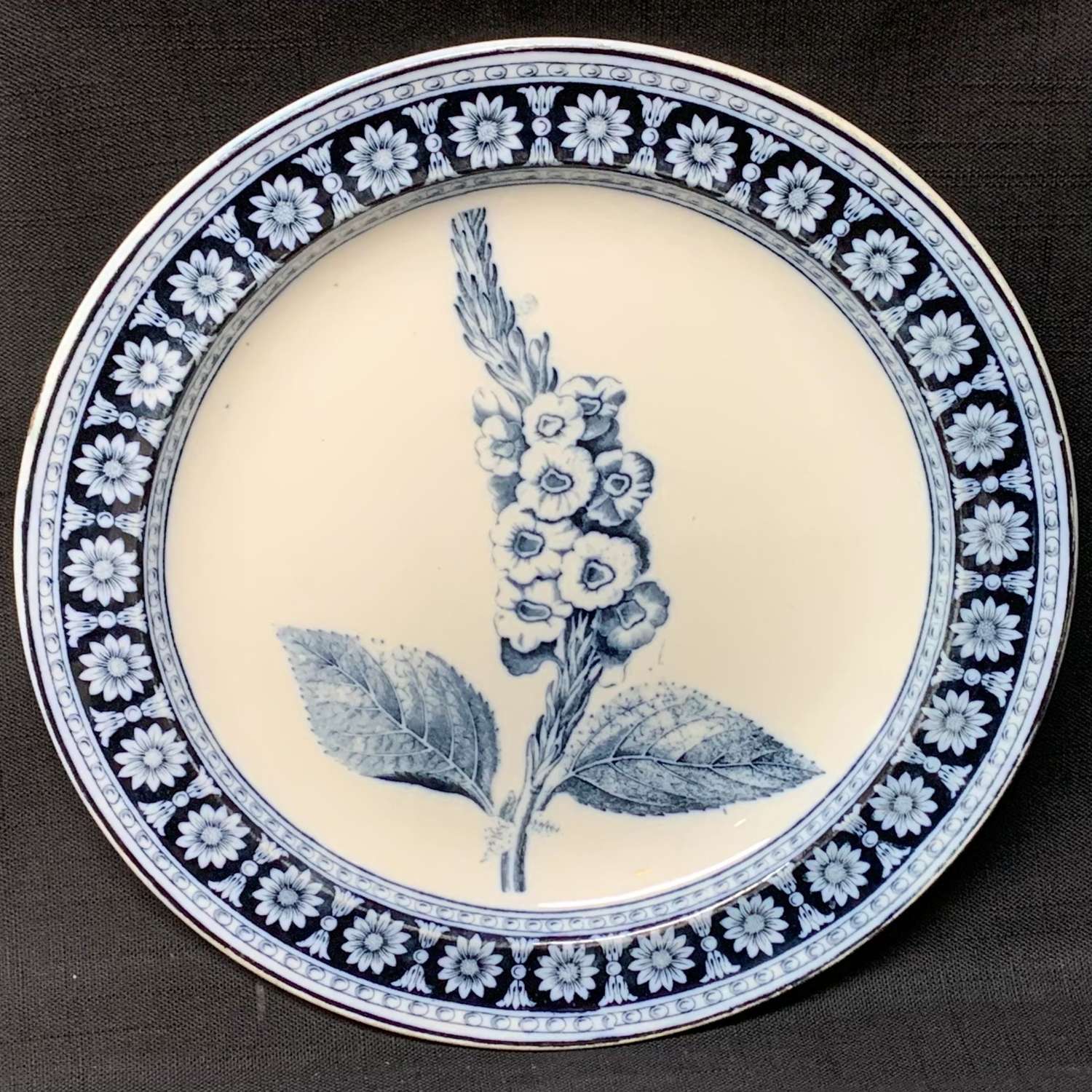 Wedgwood Blue Transfer Printed Dinner Plate ~ FOXGLOVE 1879