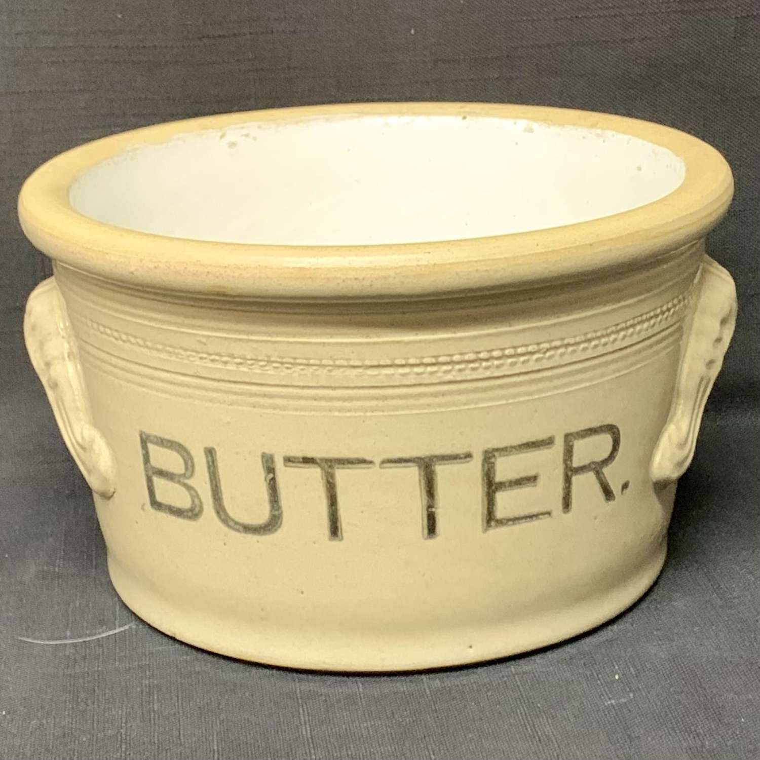 English Stoneware BUTTER Dairy Tub Potteries, Scotland c1920