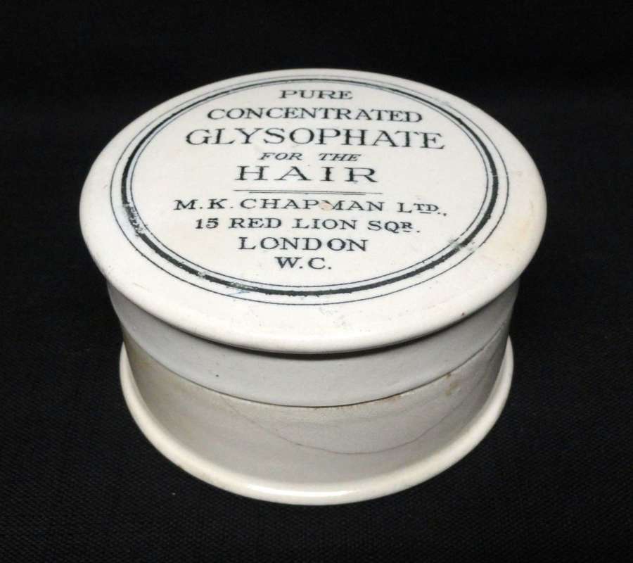 Concentrated Glysophate Hair Pot and Lid 1885