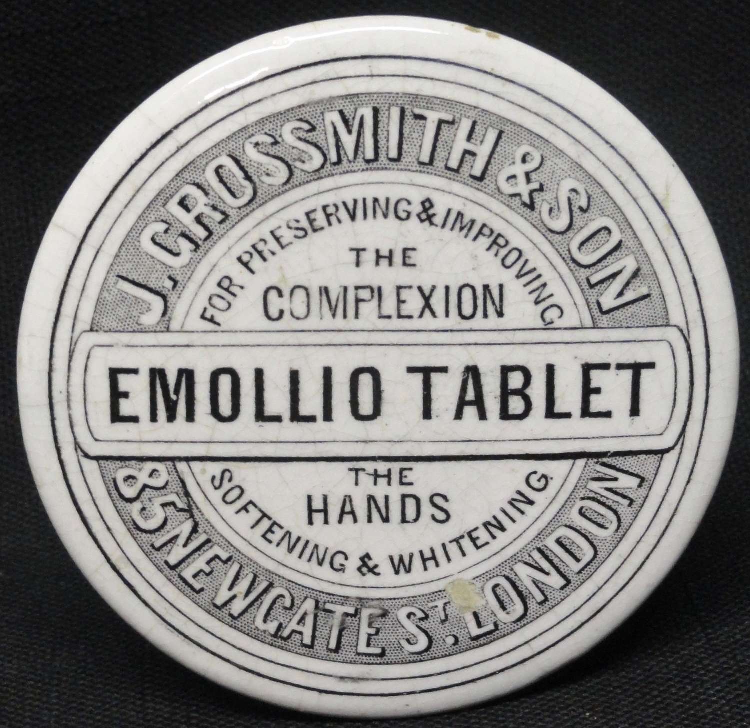 Quack Medicine ~ Complexion Ointment Tablet Pot ~ 1880