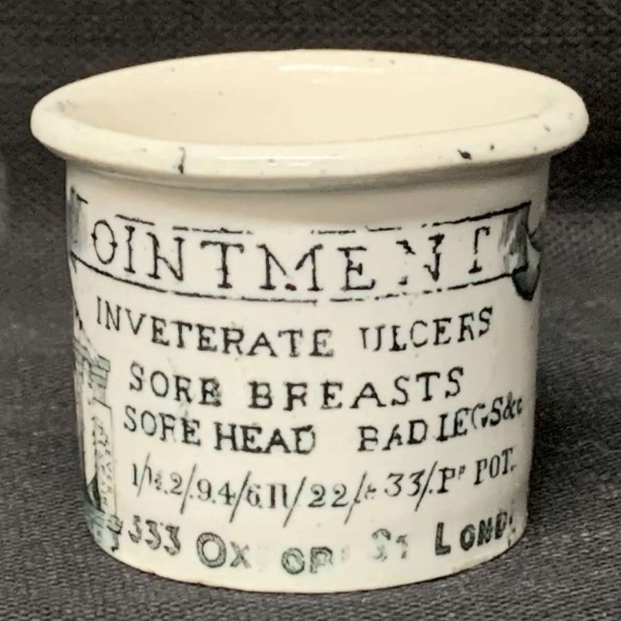 Cure-All Medicine ~ Sore Breasts / Bad Legs Ointment Pot ~ 1880