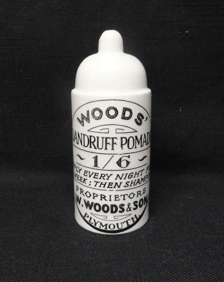 Woods Dandruff Pomade Quack Medicine Pot