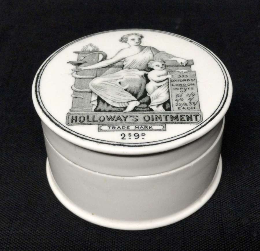 Holloway's Ointment Cure-All Medicine Pot ~ 1880