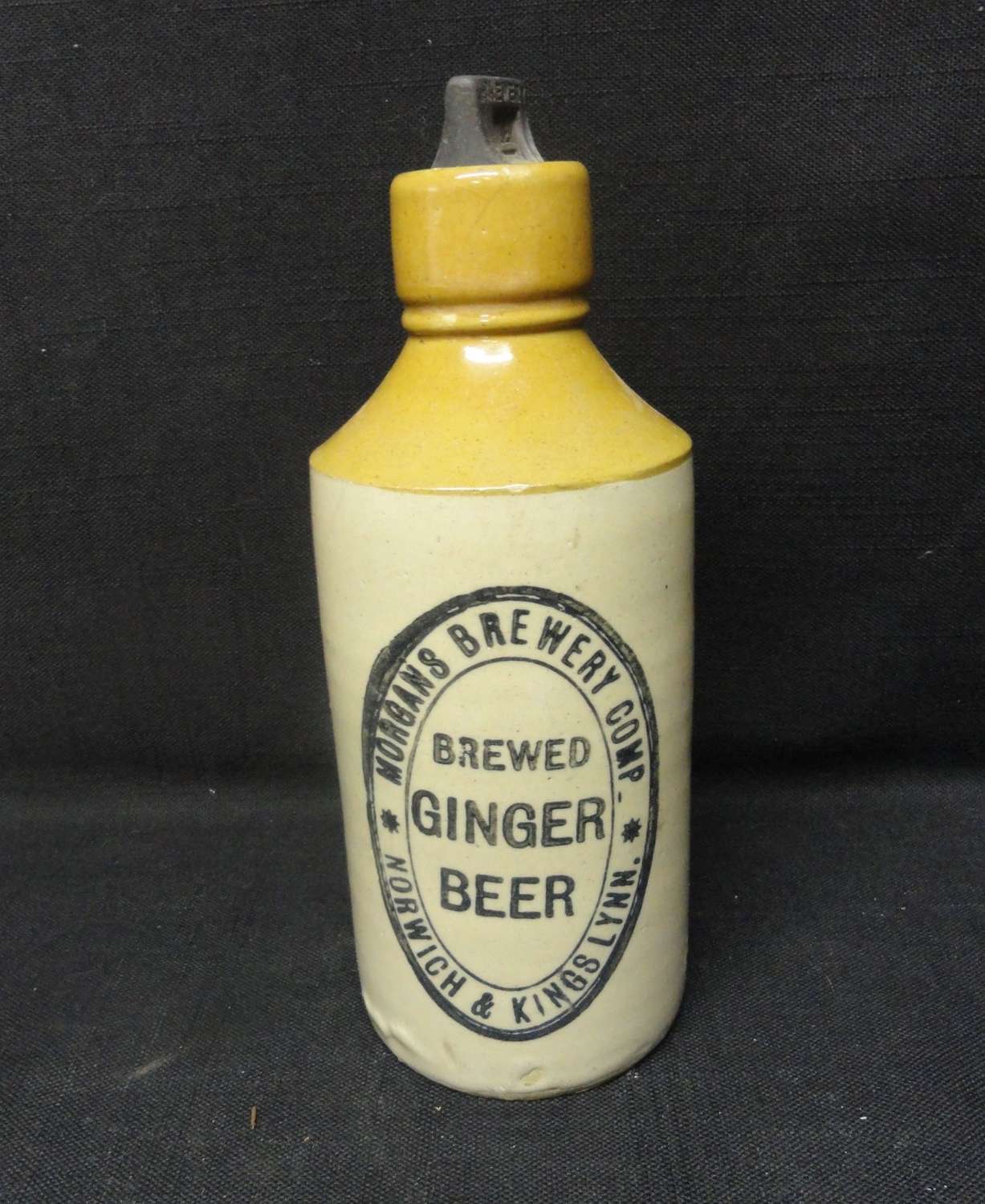 Ginger Beer Stoneware ~ Morgans Brewery ~ c. 1900