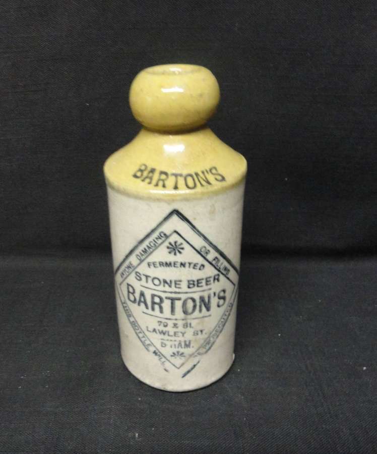 Ginger Beer Stoneware ~ Bartons Brewery ~ c. 1900