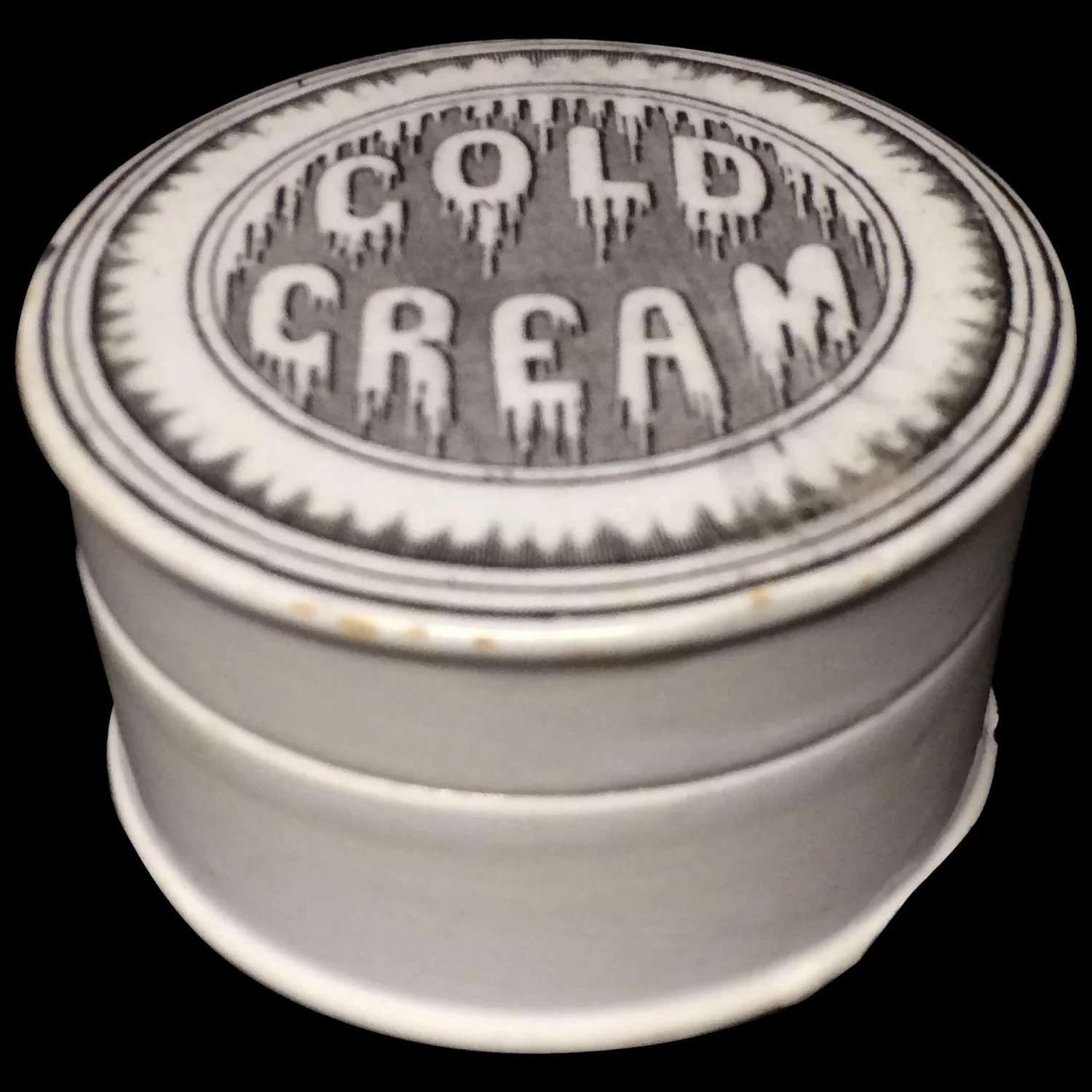 1880 ~ Victorian English Melting Dripping Cold Cream Pot