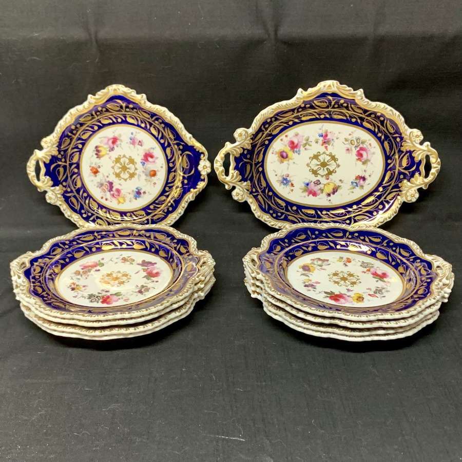 Elegant Bloor Derby Porcelain Serving Pieces (10Pc) c. 1811-1828