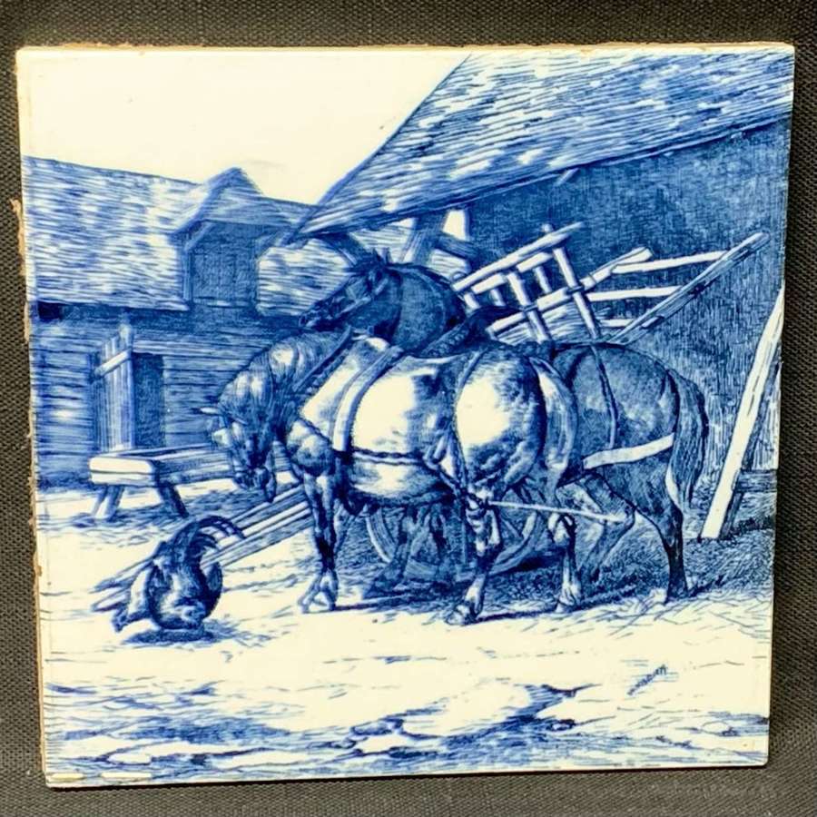 William Wise Minton Tile ~ Farm Horses 1879