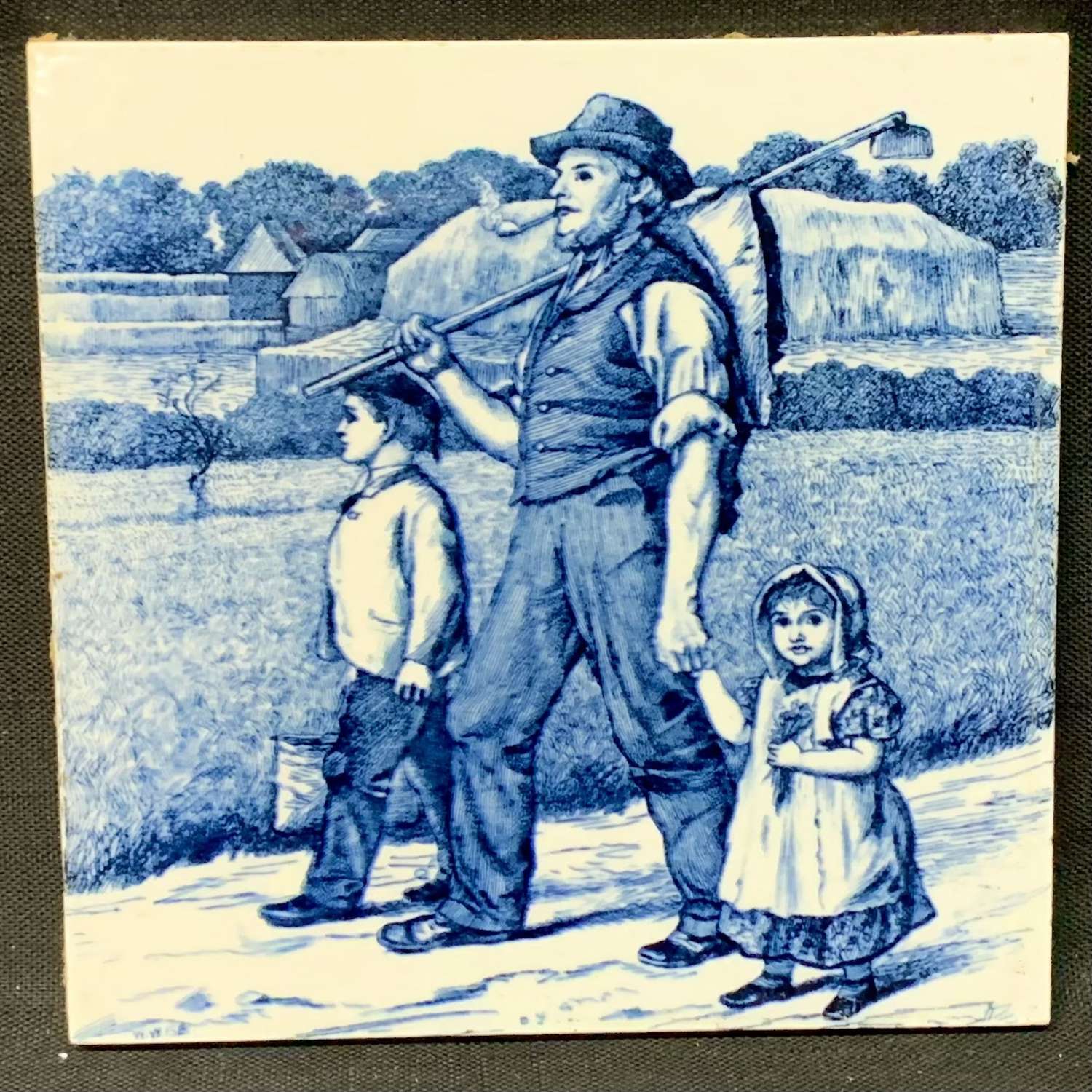 William Wise Country Life Tile ~ Farmer 1882