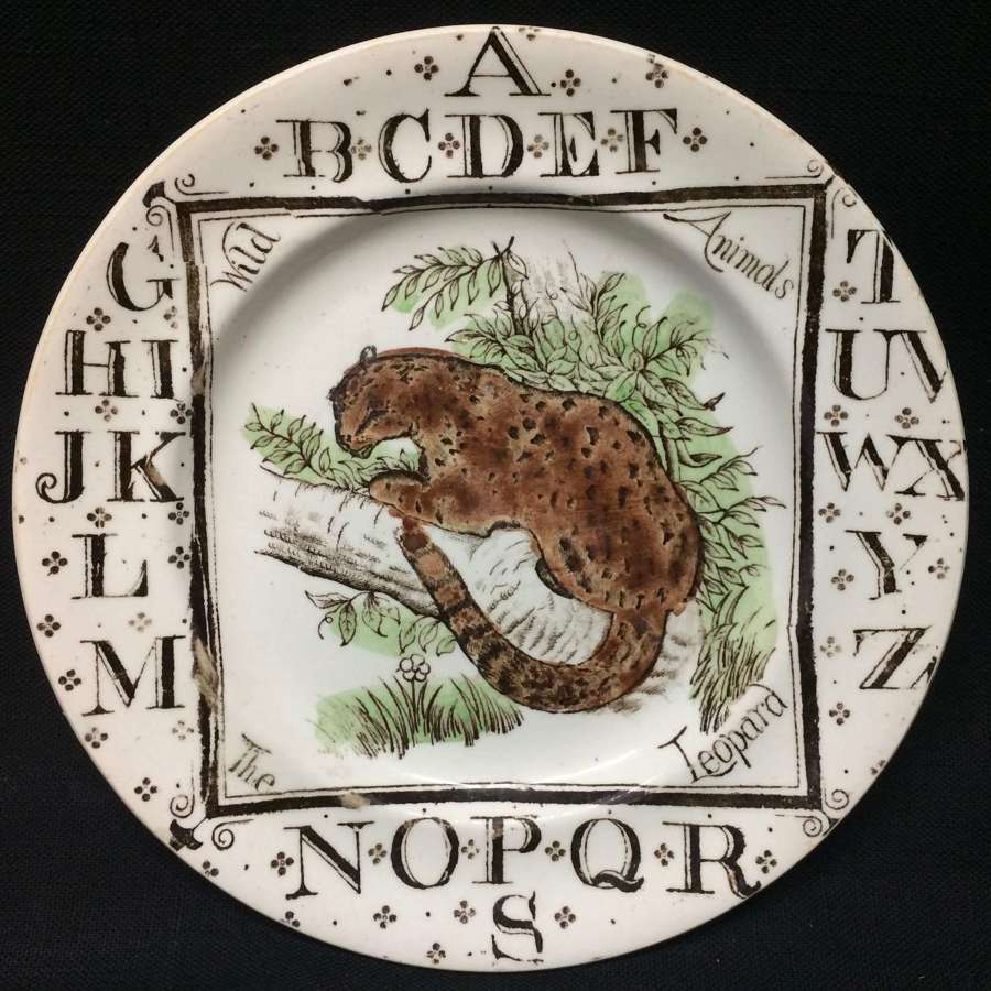Alphabet Wild Animals ABC PLATE ~ The LEOPARD 1880