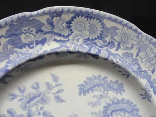 Pearlware Blue Transferware Plate ~ Girl at the Well ~ c1823