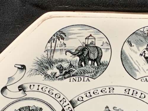 Victorian Aesthetic Movement Plate ~ Queen and Empress Victoria Jubile