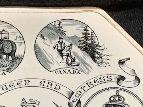 Victorian Aesthetic Movement Plate ~ Queen and Empress Victoria Jubile