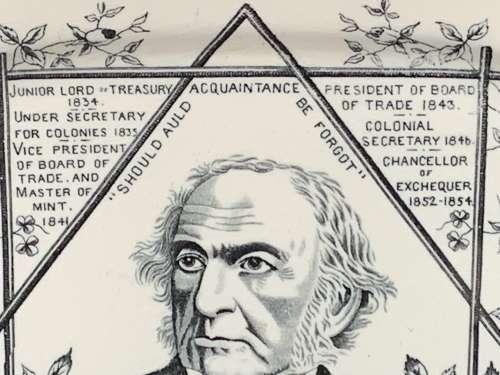 Victorian Aesthetic Movement Plate ~ W E Gladstone Prime Minister 1884