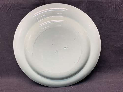 RARE Gustav Leonce Transferware Plate ~ Chick and Bug Standoff 1890