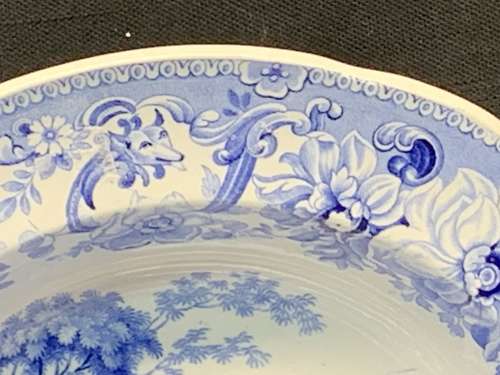 STAFFORDSHIRE TRANSFERWARE PLATE ~ AESOP'S FABLES 1835