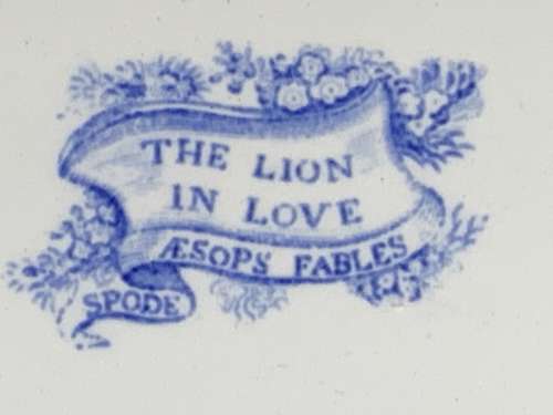 STAFFORDSHIRE TRANSFERWARE PLATE ~ AESOP'S FABLES 1835