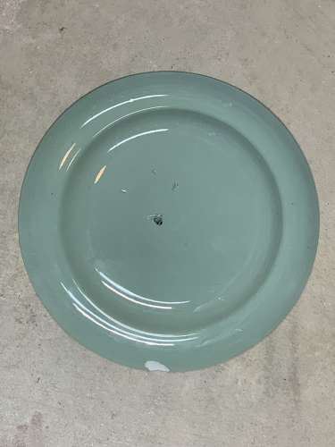 RARE Gustav Leonce Transferware Plate ~ Feeding Chick 1890
