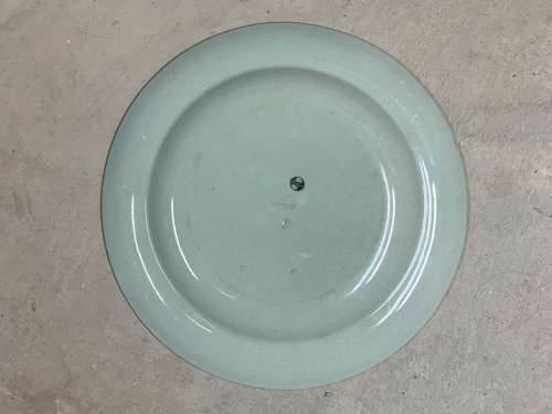 RARE Gustav Leonce Transferware Plate ~ Flowerpot and Chick 1890