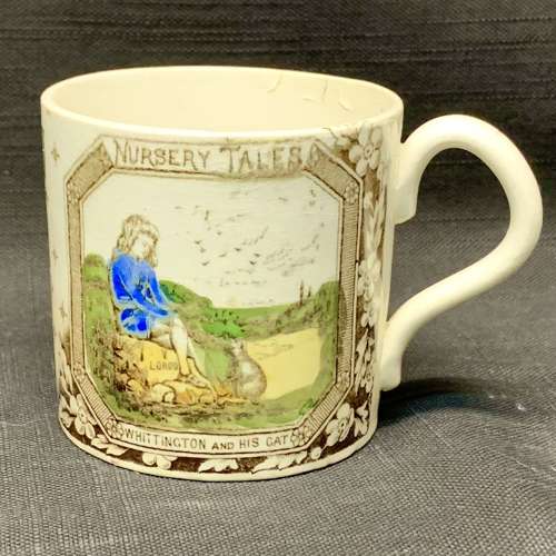 Dick Whittington and his Cat ~ Child’s Alphabet ABC Mug 1880
