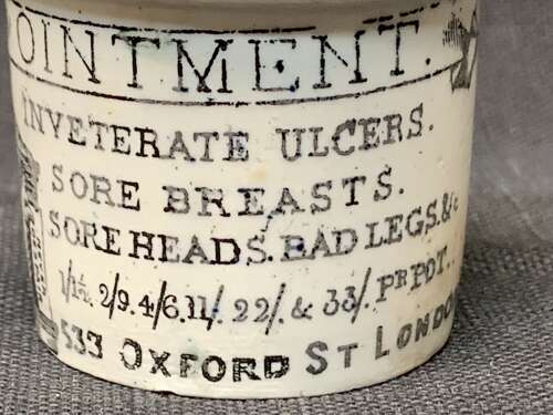Quack Medicine ~ Sore Breasts / Sore Heads Pot ~ 1880