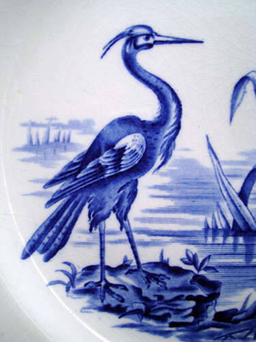 Large Blue Staffordshire Transfer Plate ~ INDUS 1885