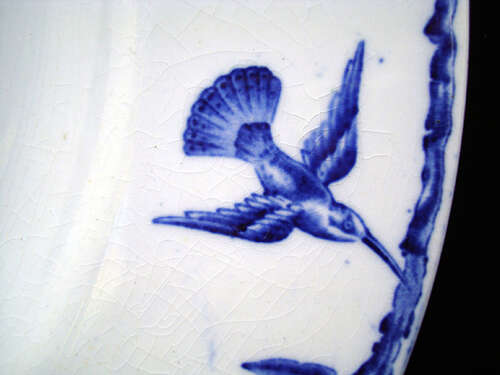 Large Blue Staffordshire Transfer Plate ~ INDUS 1885