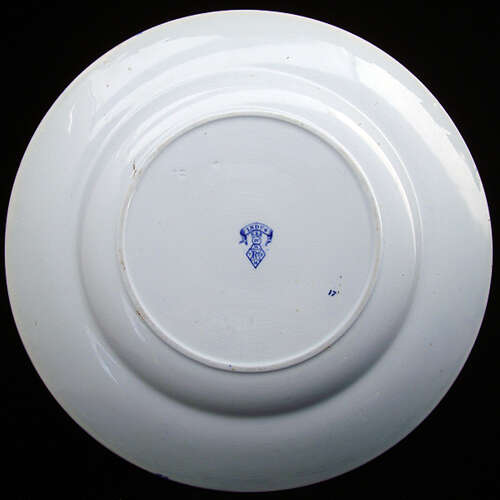 Large Blue Staffordshire Transfer Plate ~ INDUS 1885
