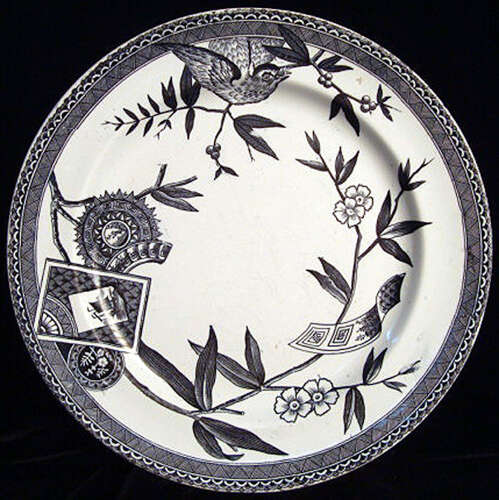 Rare Color Aesthetic Transferware Plate ~ LOUISE 1885
