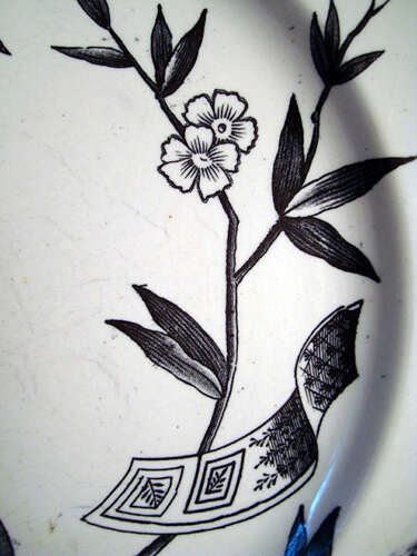Rare Color Aesthetic Transferware Plate ~ LOUISE 1885