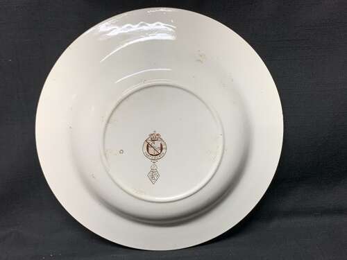 Antique Victorian Polychrome Soup/Pasta Plate ~ Chatsworth  1883