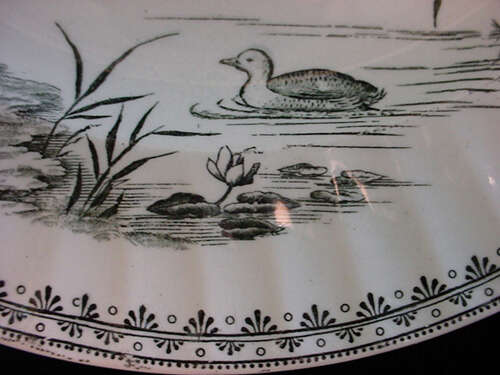 Aesthetic Black Transferware Plate ~ Kyle 1884