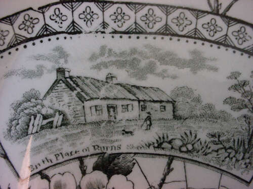 Aesthetic Black Transferware Plate ~ Kyle 1884