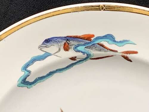 Royal Worcester Polychrome Plate ~ Rare Fish 1877