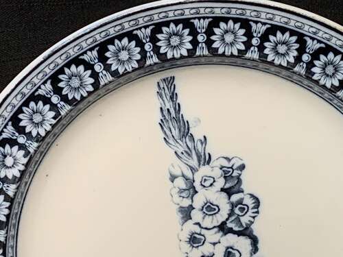 Wedgwood Blue Transfer Printed Dinner Plate ~ FOXGLOVE 1879