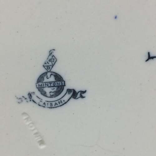 1880 ~ Blue Transferware Faisan Victorian Plate ~ PHEASANT